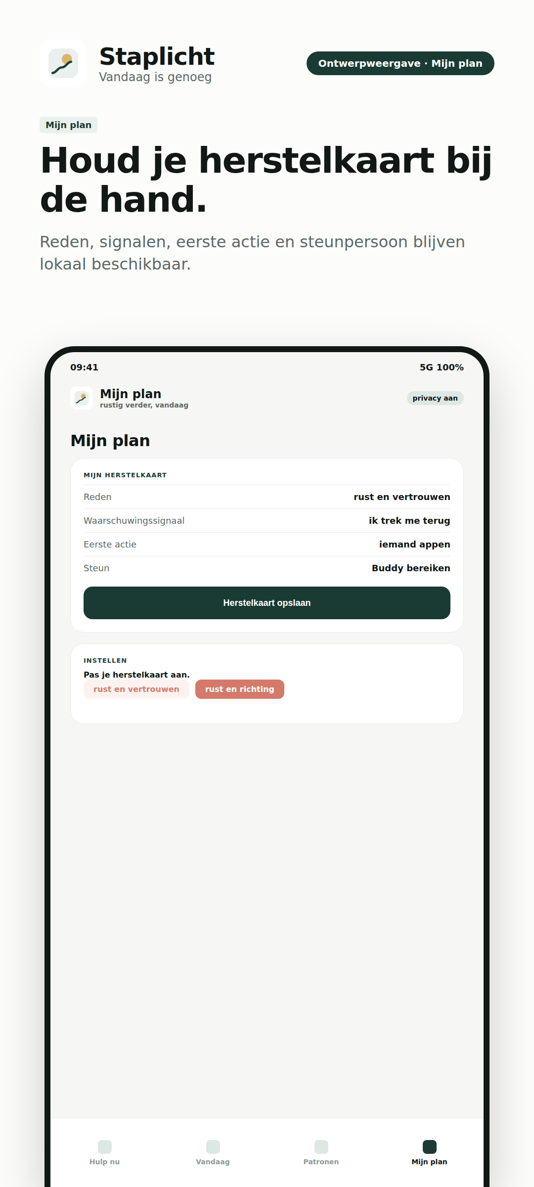 Illustratieve productweergave: Plan